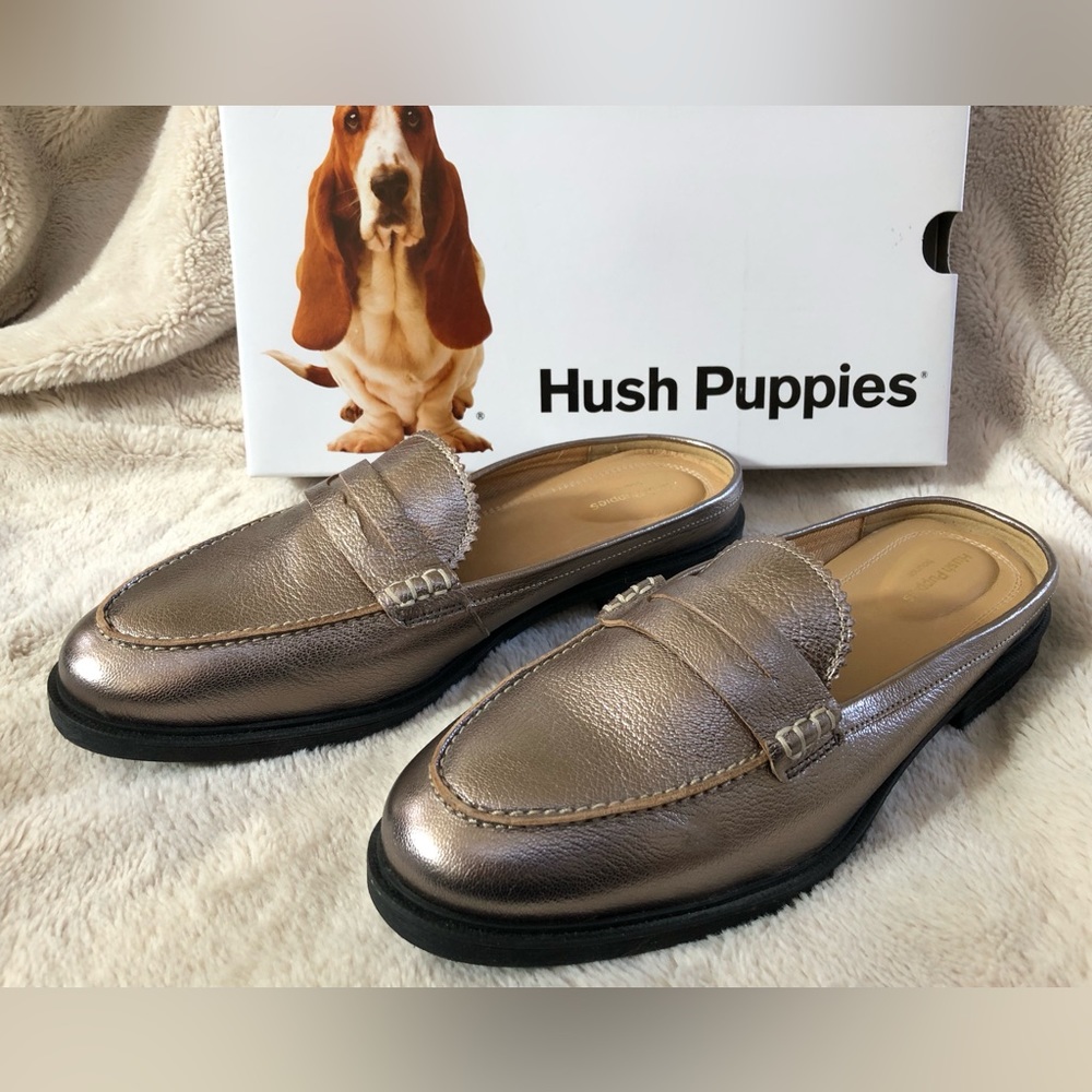 NEW Hush Puppies Bailey Penny Mule in Gunmetal